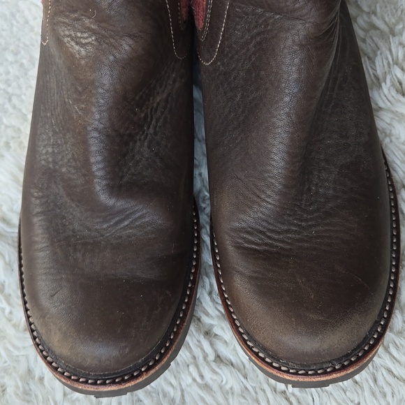 L.L. Bean Brown and Red Ankle Boots - Picture 3 of 7